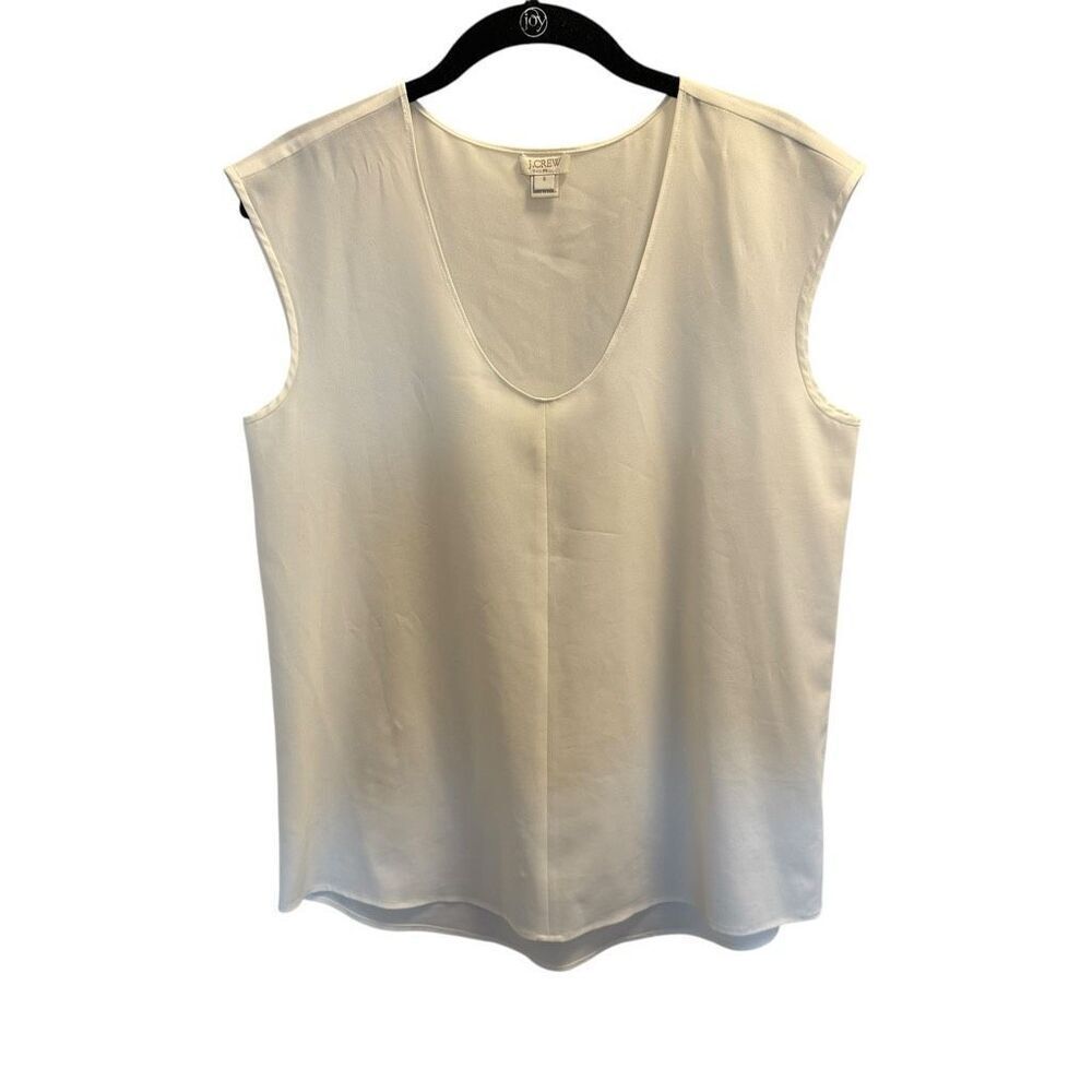 JCrew white short sleeve blouse size 6